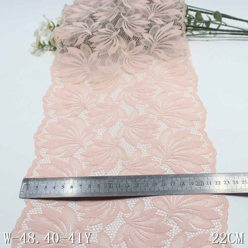 22cm wide black mesh Stretch elastic Lace trim for Underwear Lingerie Fashion Textile Lace Fabric Material