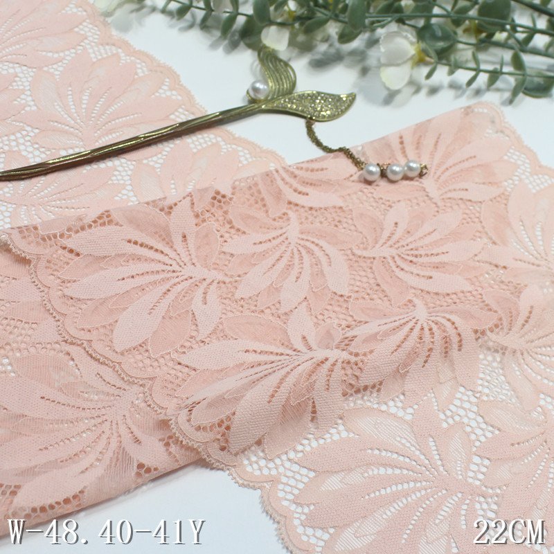 22cm wide black mesh Stretch elastic Lace trim for Underwear Lingerie Fashion Textile Lace Fabric Material