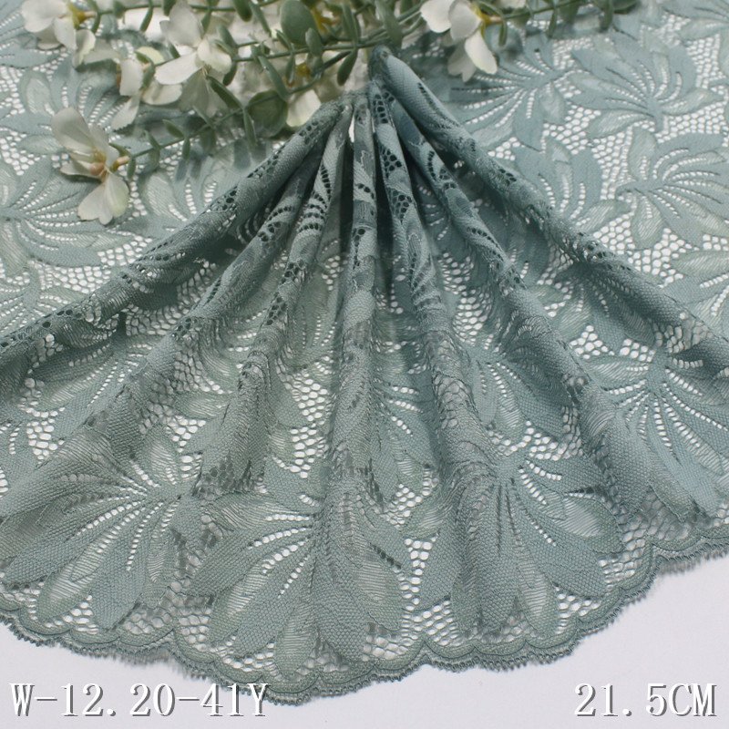 22cm wide black mesh Stretch elastic Lace trim for Underwear Lingerie Fashion Textile Lace Fabric Material