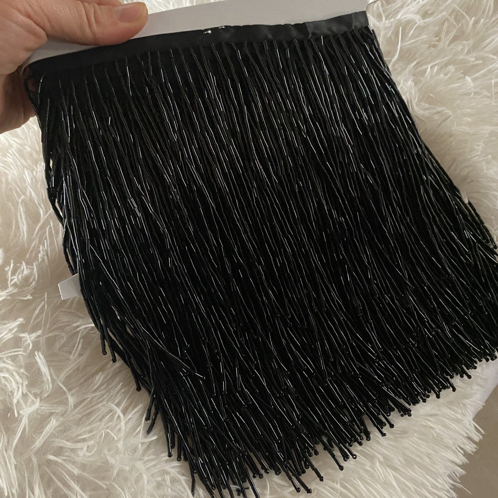 5Meter wholesale 15cm(6inches) heavy Glass More colors Seed Beaded Fringe Lamp Costume Trim Crafts
