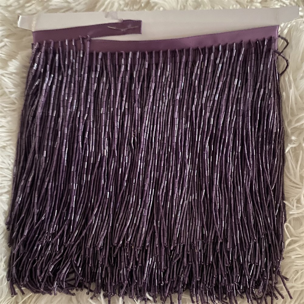 5Meter wholesale 15cm(6inches) heavy Glass More colors Seed Beaded Fringe Lamp Costume Trim Crafts