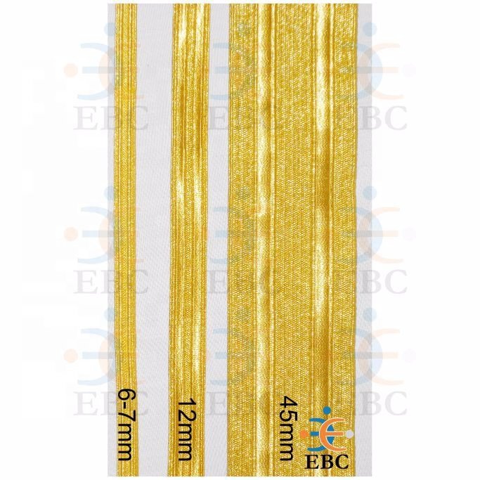 Bulk Supply Rayan Silk Gold Braid Factory Gold Collar Tab Braid Pakistan Lace Manufacturers Sequin Fabric Narrow Metallic Braid