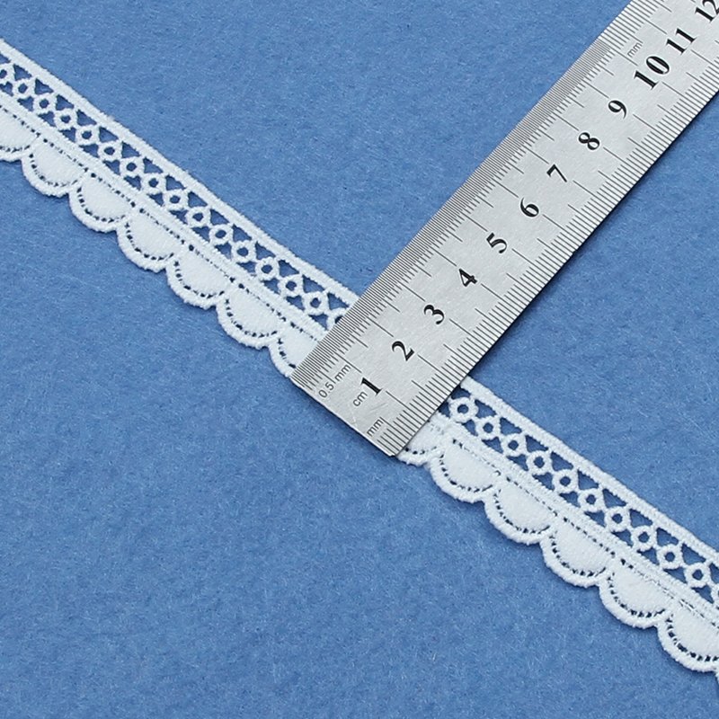 Customized wholesale embroidered polyester water-soluble white black milk silk guipure lace trim for dress border trimming
