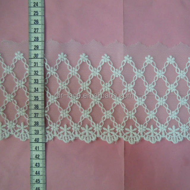 nylon cotton alencon lace trim cord lace for wedding dress