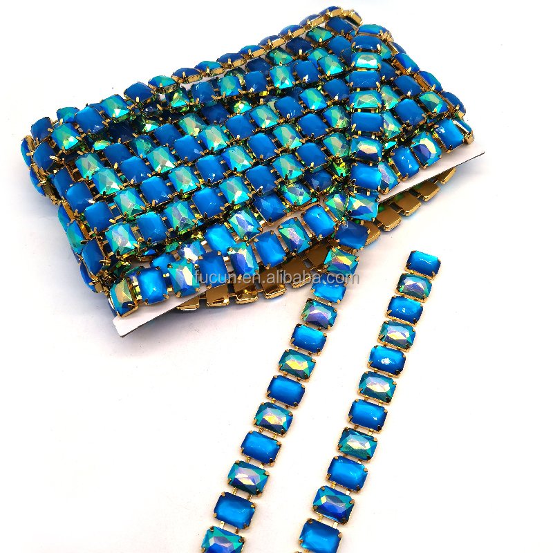 Wholesale Bulk Cheap Price Style Embellishments Sew-on Crystal Chain Rhinestone Trims for Carnival Shoes Garments Crafts