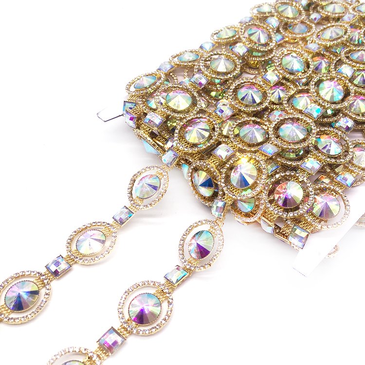 2025 carnival rhinestone trim materials sew on diamond trimming for fashion costumes design concepts