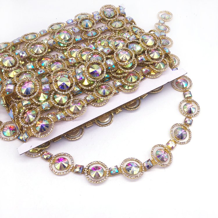 2025 carnival rhinestone trim materials sew on diamond trimming for fashion costumes design concepts