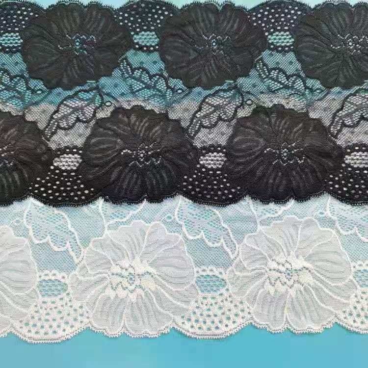 High quality white Spandex lace elastic lace trim width 18cm manufacturers new clothing underwear wedding accessories wholesale