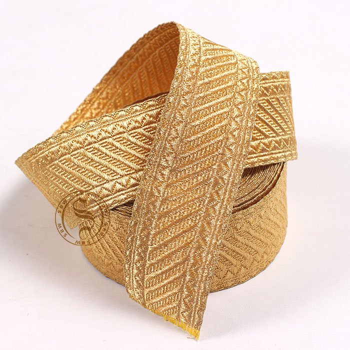 25 mm Classic Gold Tresse Trim Braid Gallon Regimental Uniform Sewing Supplies Braid Vestment Trim for Dress Uniforms