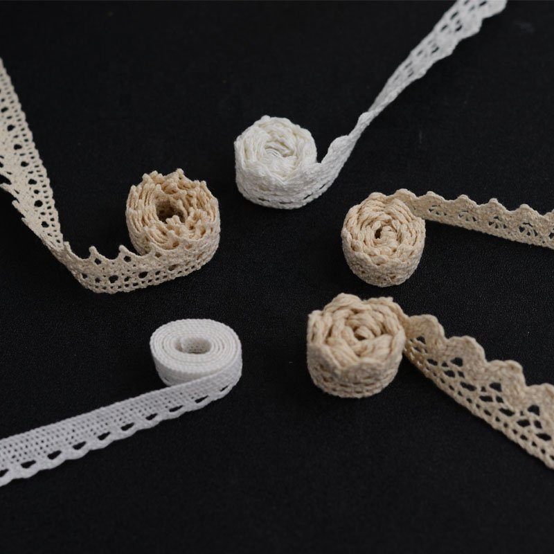2023 High Quality White Cotton Embroidered 3cm Elastic Lace Trimming Lace Fabric Edge Brim Trim Ribbons & Tape