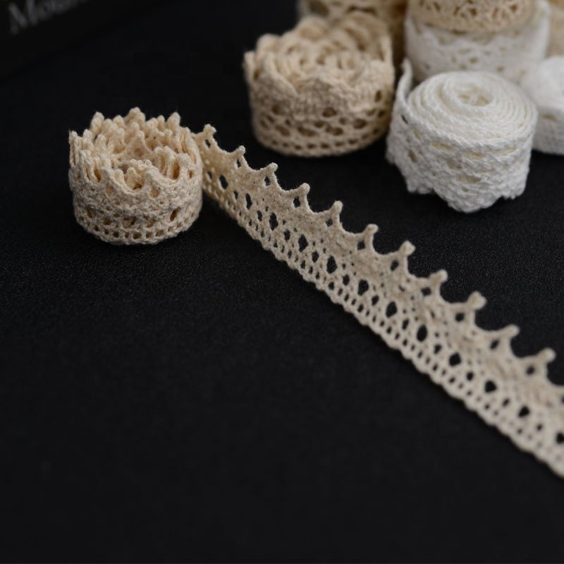 2023 High Quality White Cotton Embroidered 3cm Elastic Lace Trimming Lace Fabric Edge Brim Trim Ribbons & Tape