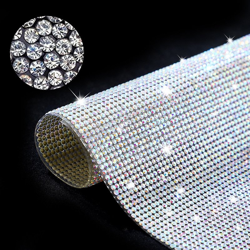 Wholesale shiny Rhinestones Tape Hot fix Crystal bling glass rhinestones diamond trim for garment decoration strip sheet
