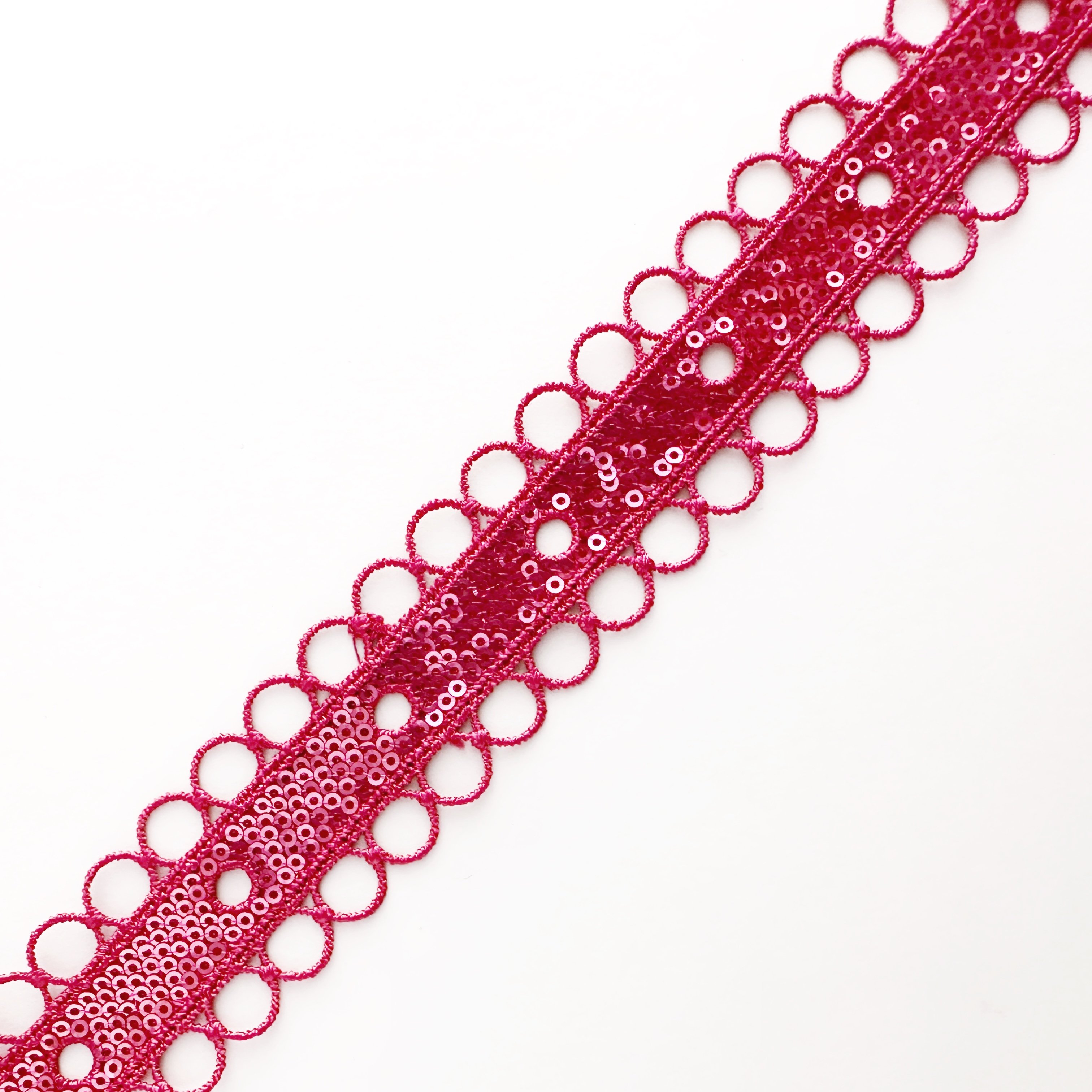 High Quality Hot Sale Sequins Renda Lace Multicolor Embroidery Border Lace Ribbon Lace Trim