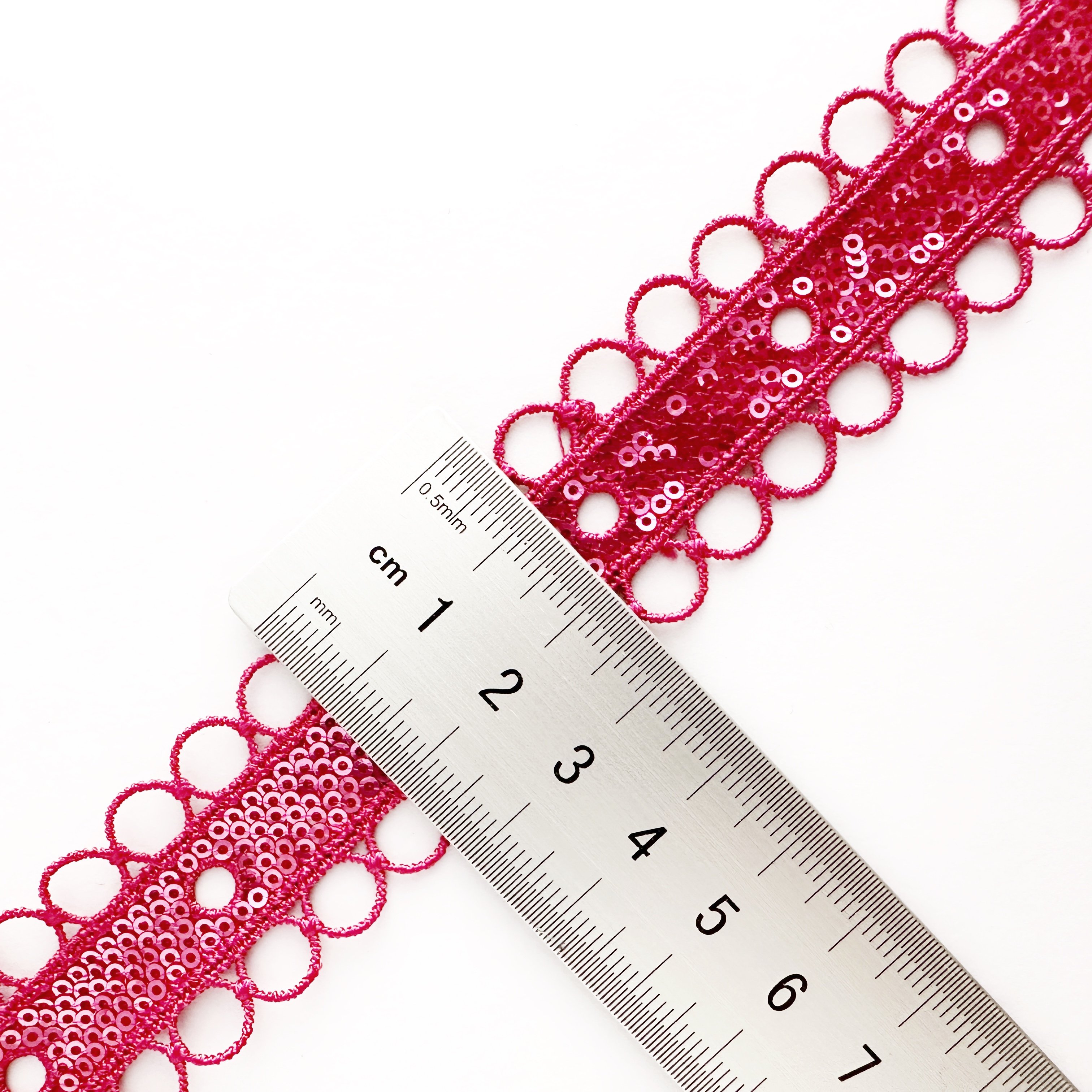 High Quality Hot Sale Sequins Renda Lace Multicolor Embroidery Border Lace Ribbon Lace Trim