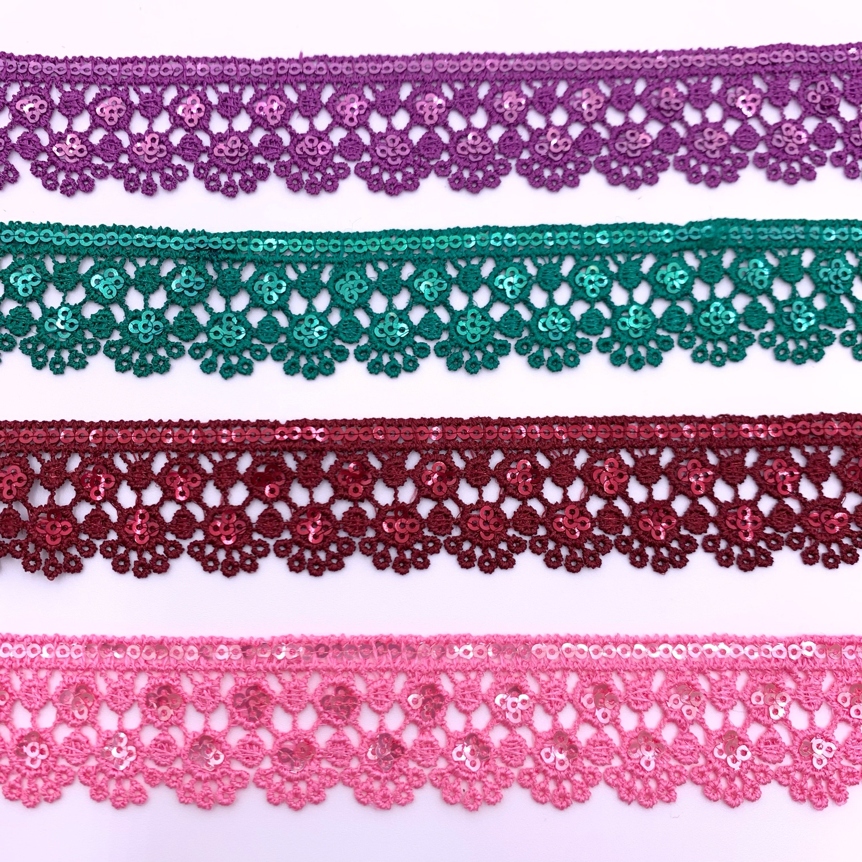 Wholesale cheap blue lace fabric embroidery luxury shiny silver sequins bridal lace glitter sequin wedding lace trim