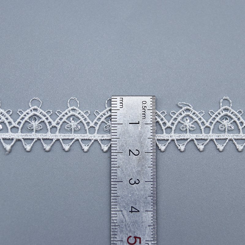 custom designer sequin star pattern water soluble lace trim 100% polyester white lace for garment