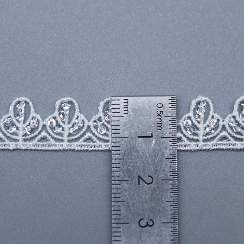custom designer sequin star pattern water soluble lace trim 100% polyester white lace for garment
