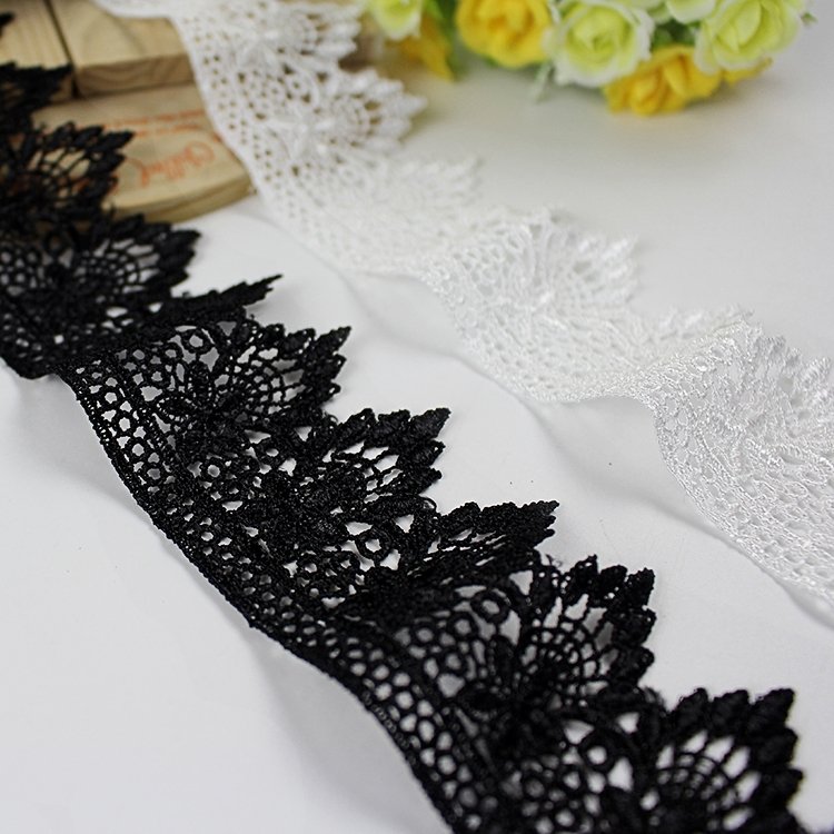 Floral Polyester Border Lace Embroidery Bridal Lace Wedding Cord Lace Trim