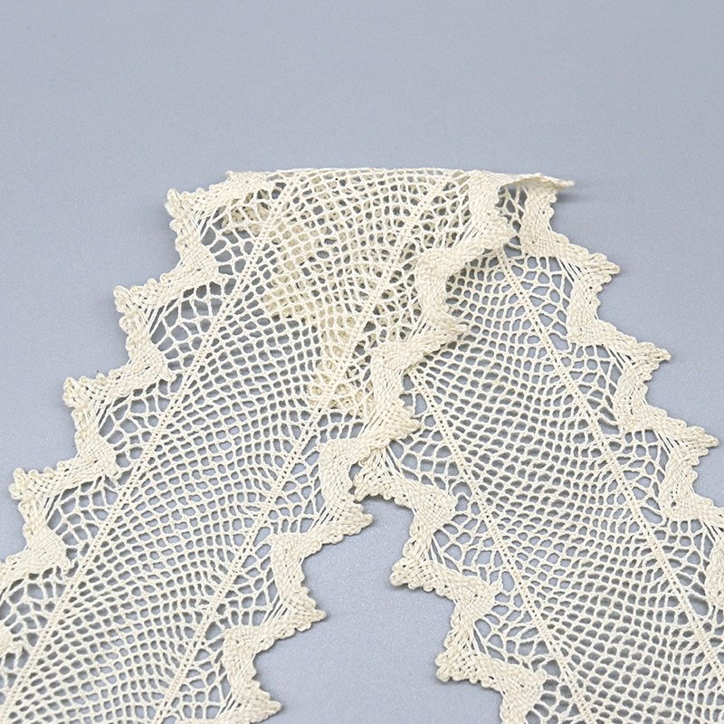 decoration geometry 7cm 100%cotton customized width wedding dress lace trim for dress decoration