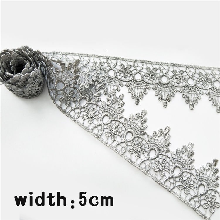Factory Direct Custom 65mm Metallic Embroidery Lace Trimming Sustainable Gold wave Lace for Wedding Dress Decoration JB06
