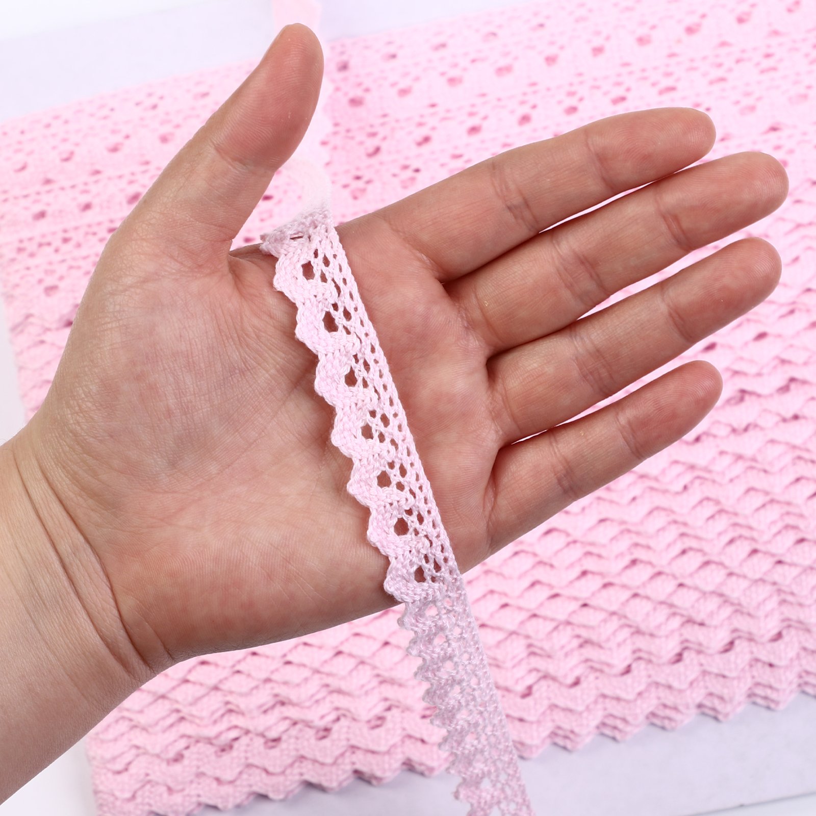Lace Ribbon Vintage Lace Trim Crochet Cotton Lace Edge for DIY Sewing Wedding Bridal Dress,Costume,Crafts and Sewing