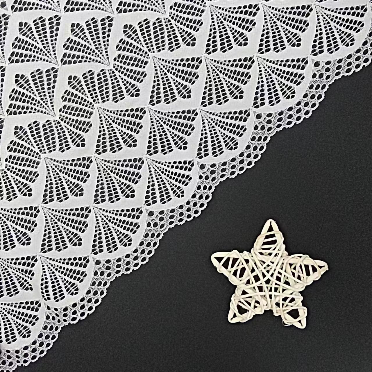 Nylon Spandex Lace Trim Fabrics for Women's Underwear Cheap Elastic Tulle Unique Features White Roll Knitted Customized Size
