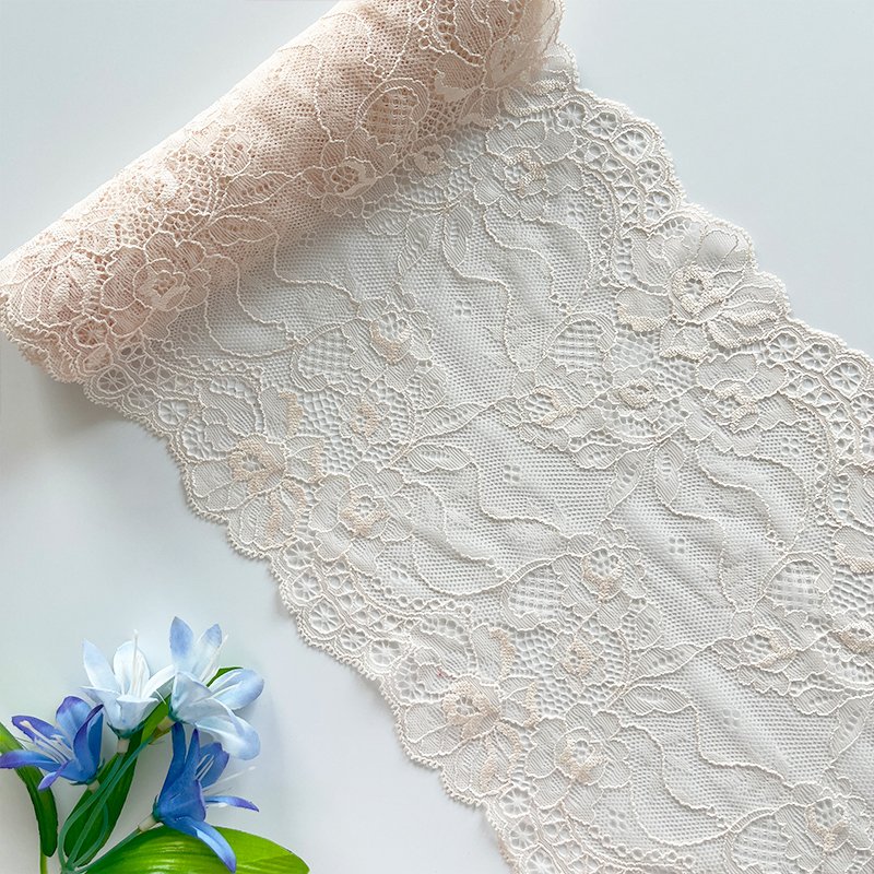 colorful bilateral 3D flower case small sling wrap chest wedding clothing accessories white elastic lace trim 22.5cm wide