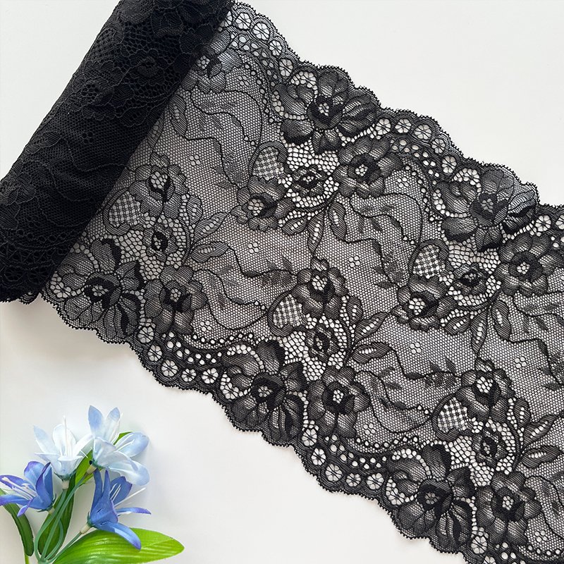 colorful bilateral 3D flower case small sling wrap chest wedding clothing accessories white elastic lace trim 22.5cm wide