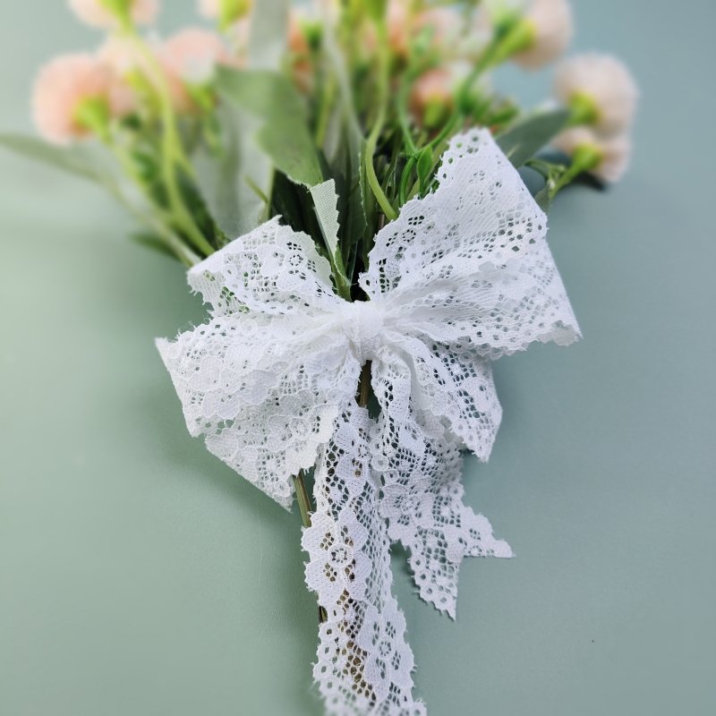 Custom Luxury Nylon Spandex Lace Wide Knitted Nylon Elastic Lace Edge Trims White Lace Fabric Nylon