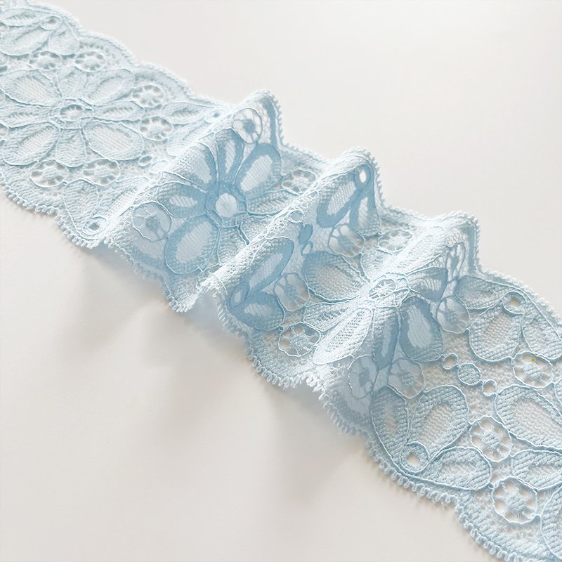 Bridal Supplier French Lace Narrow Stretch 6.0 CM Elastic Lace Trim