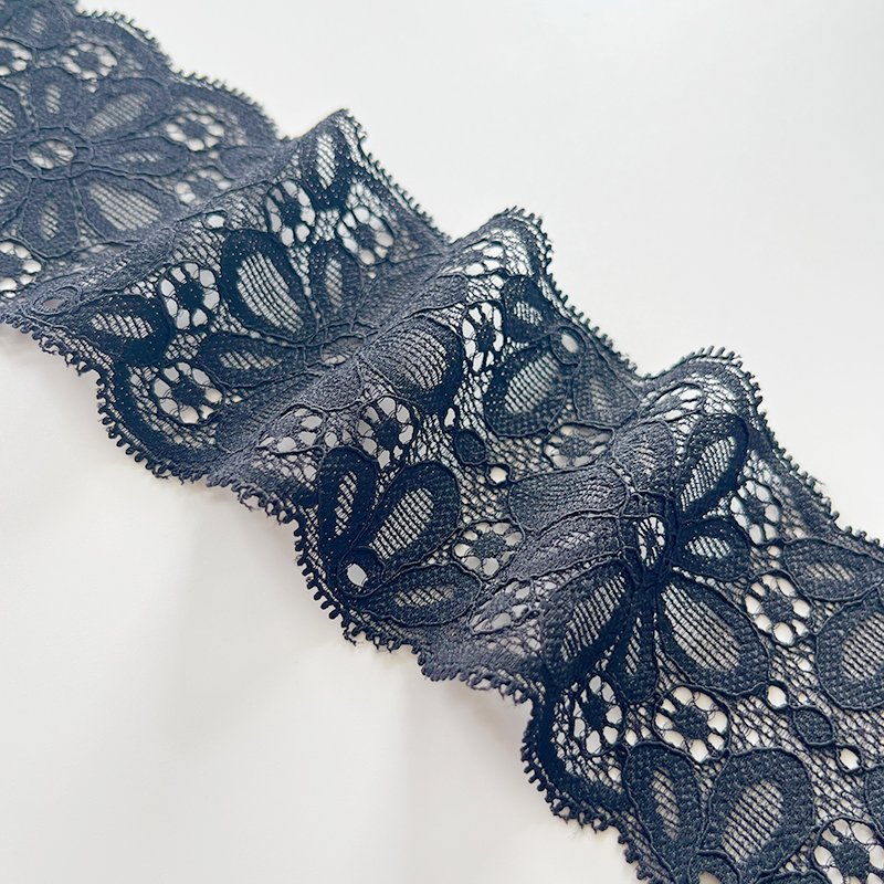 Bridal Supplier French Lace Narrow Stretch 6.0 CM Elastic Lace Trim