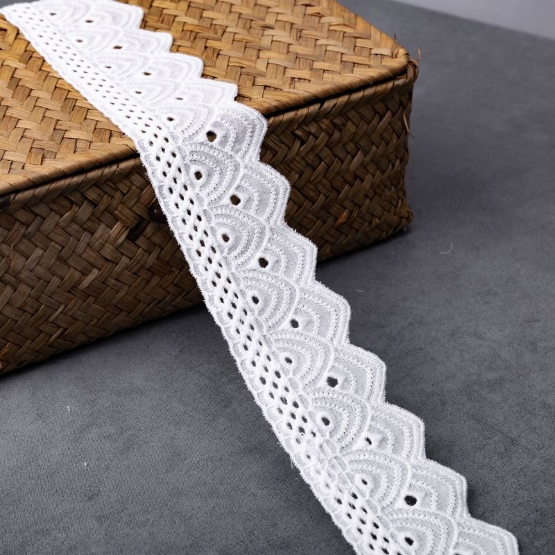 New ivory chemical guipure cupion broderie anglaise african lace trims for wedding dress