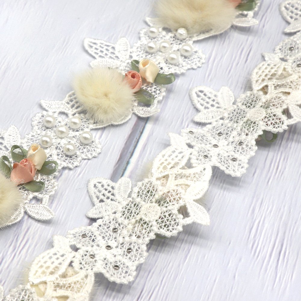 New Type Handmade DIY Butterfly Wedding Flower Wholesale Mesh Lace Ribbon Fabric Clothes Home textiles Decoration Lace Trim