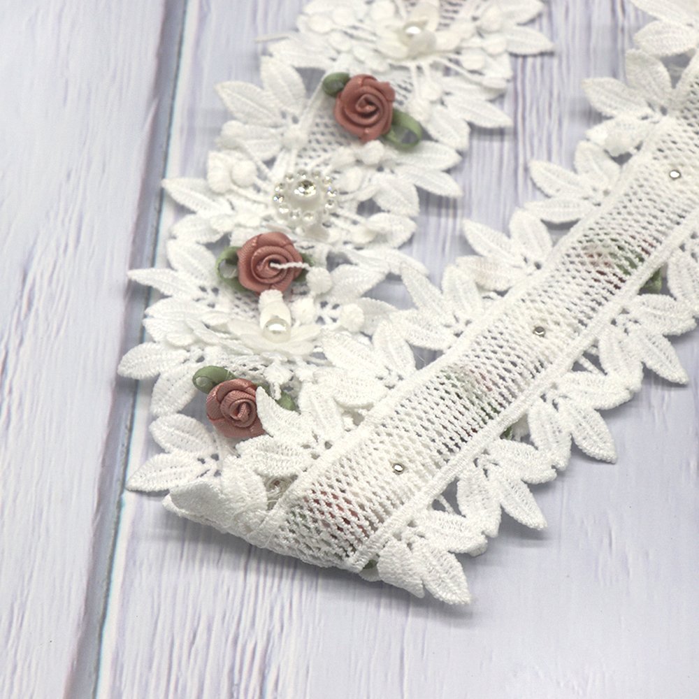 New Type Handmade DIY Butterfly Wedding Flower Wholesale Mesh Lace Ribbon Fabric Clothes Home textiles Decoration Lace Trim