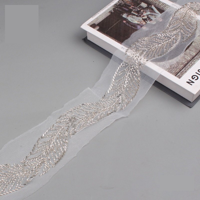 Wholesale Price Sequin Embroidery Lace Fabric Lace Trim Embroidery Lace Fabric For Dresses