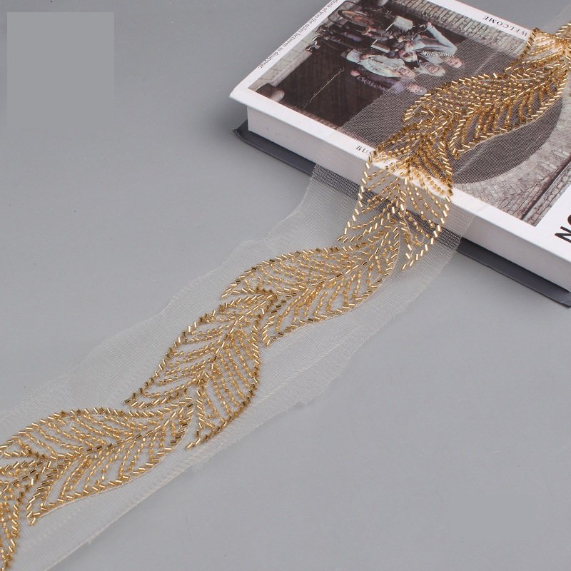 Wholesale Price Sequin Embroidery Lace Fabric Lace Trim Embroidery Lace Fabric For Dresses