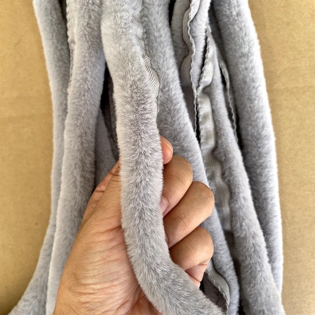 Customized color and size Wholesale small size 2cm wide Faux rabbit Fur Strip rabbit Fur Collar