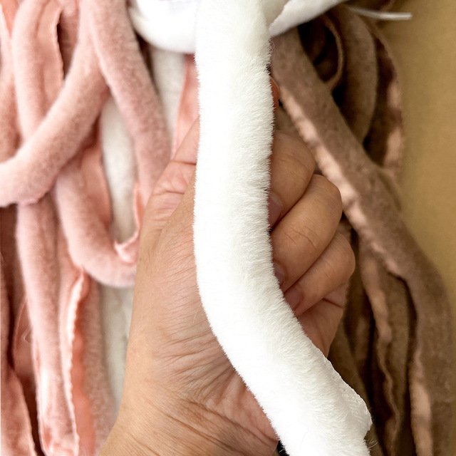 Customized color and size Wholesale small size 2cm wide Faux rabbit Fur Strip rabbit Fur Collar