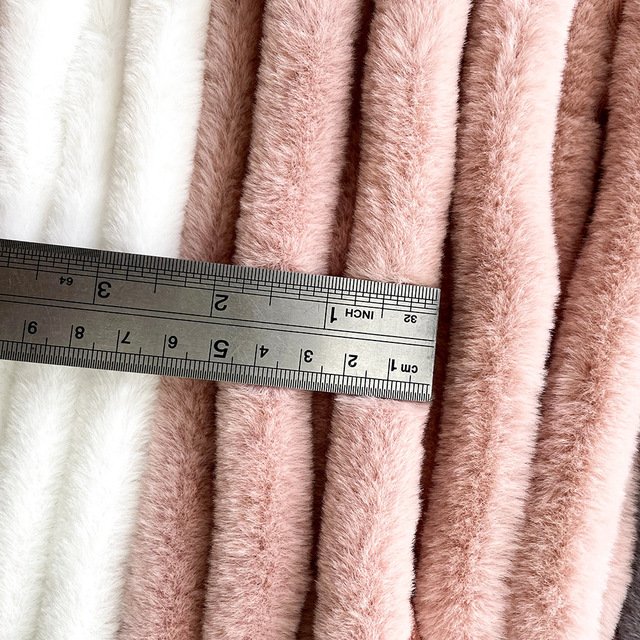 Customized color and size Wholesale small size 2cm wide Faux rabbit Fur Strip rabbit Fur Collar