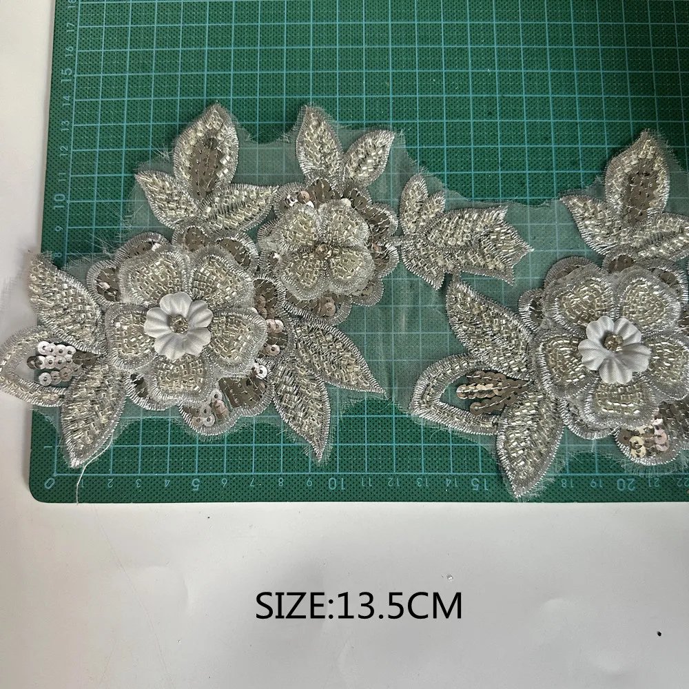 Branch design Beaded Embroidered Trim for Bridal Wedding craft for diy garment