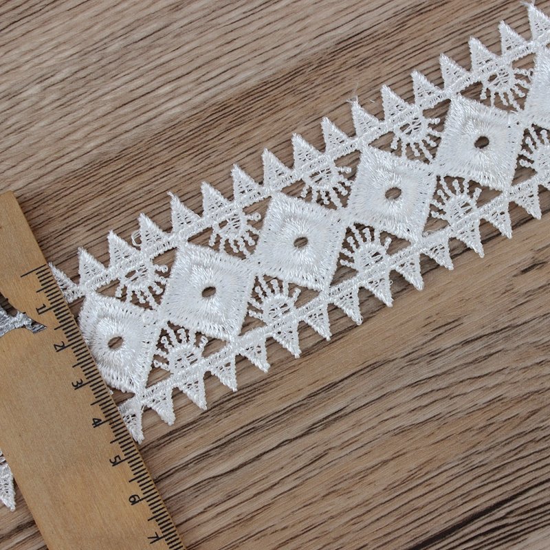 Zeal 100% Polyester Small Flower Dress Trims Water Soluble French Lace Decoration Guipure Crochet Lace Materials Wholesale