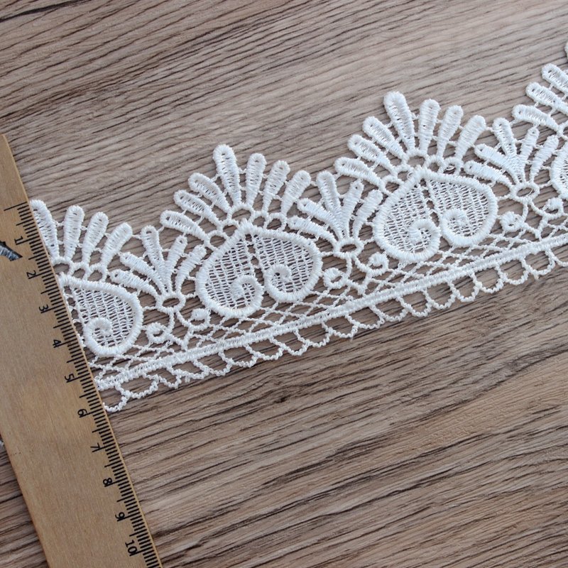 Zeal 100% Polyester Small Flower Dress Trims Water Soluble French Lace Decoration Guipure Crochet Lace Materials Wholesale