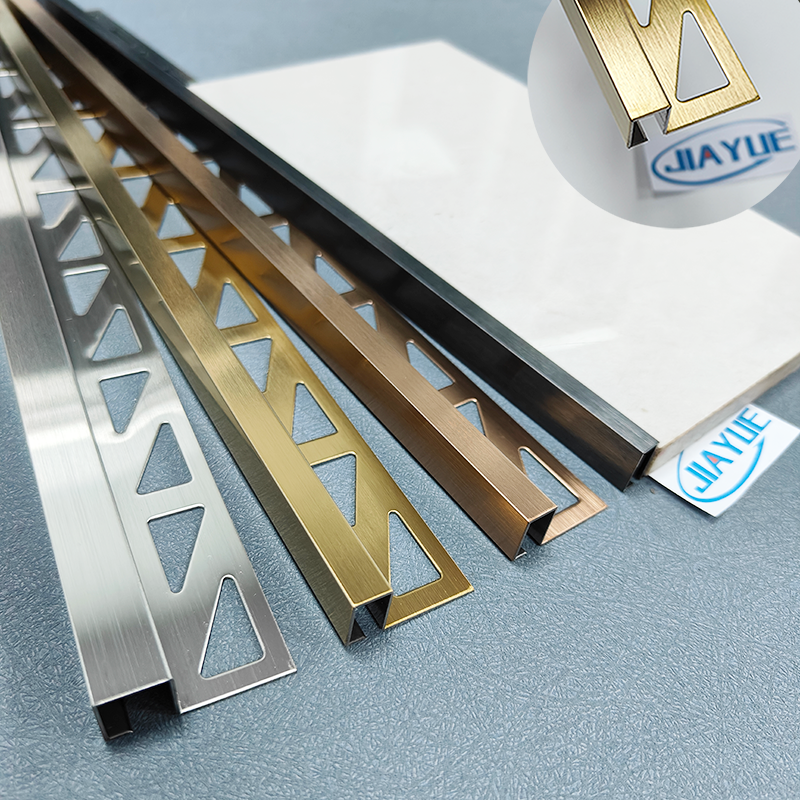 304/316 Square Tile Edging Trim Stainless Steel Tile Trim Tile Corner Trim For Wall Edges Decoration
