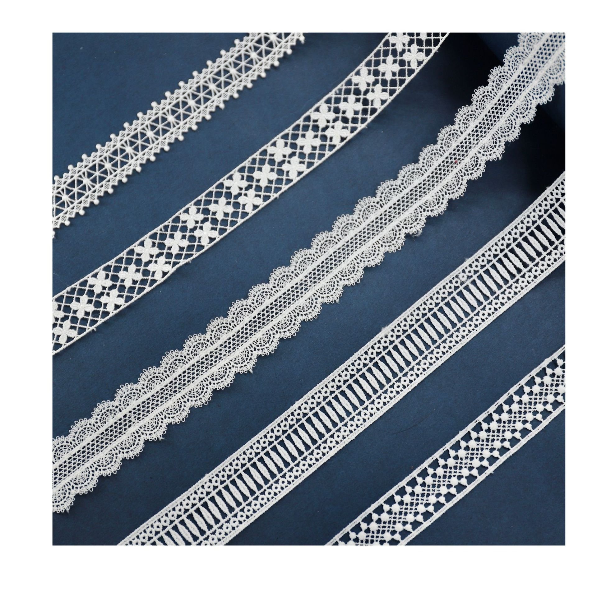 Multi-style Lace Water Soluble Polyester Bridal Guipure Beaded Sequins Mesh Fabric Fancy Chemical Lace