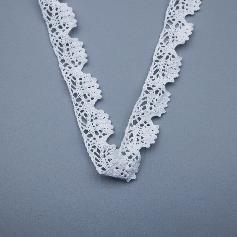 Hot selling gordon ribbon 100% cotton trim soft crochet lace trim for lingeries