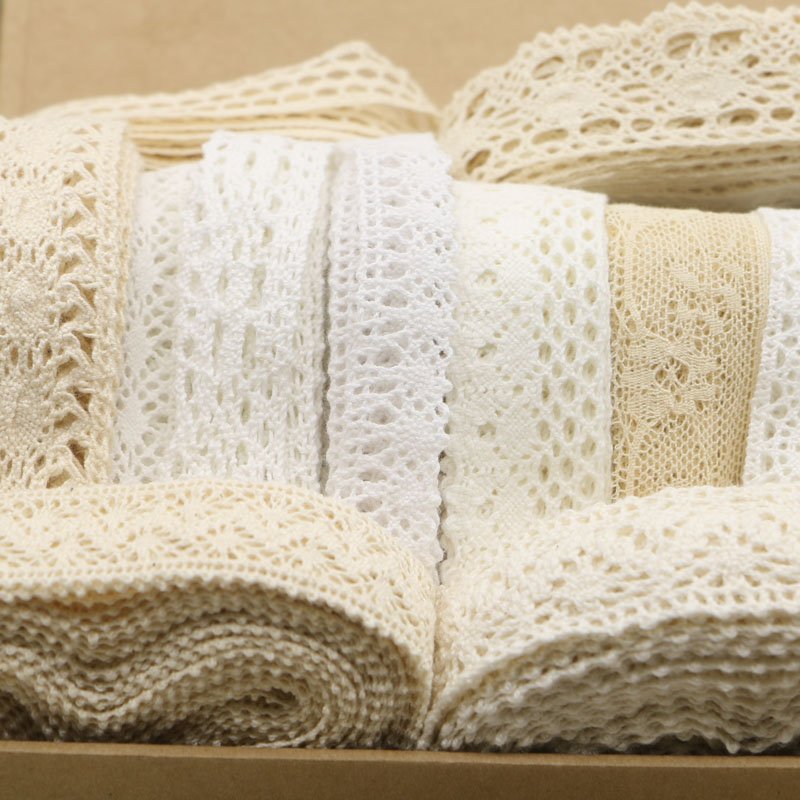 embroidery white milk silk yards chemical embroidery lace fabric border white lace trim