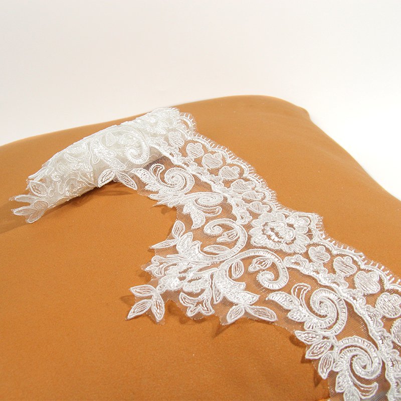 14.5 Centimeter Wide Garment Accessories, Polyester-made Sequined Cord Lace Trim for Wedding Brides