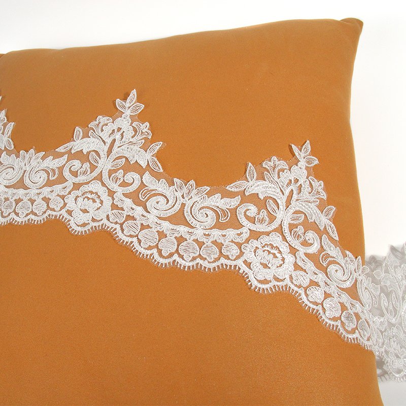 14.5 Centimeter Wide Garment Accessories, Polyester-made Sequined Cord Lace Trim for Wedding Brides
