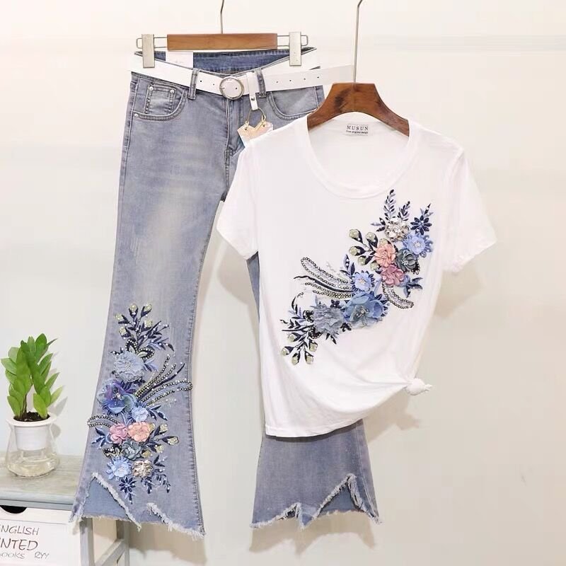 children's denim clothing decorative accessories repair DIY sequin floral mesh embroidery patch Lace