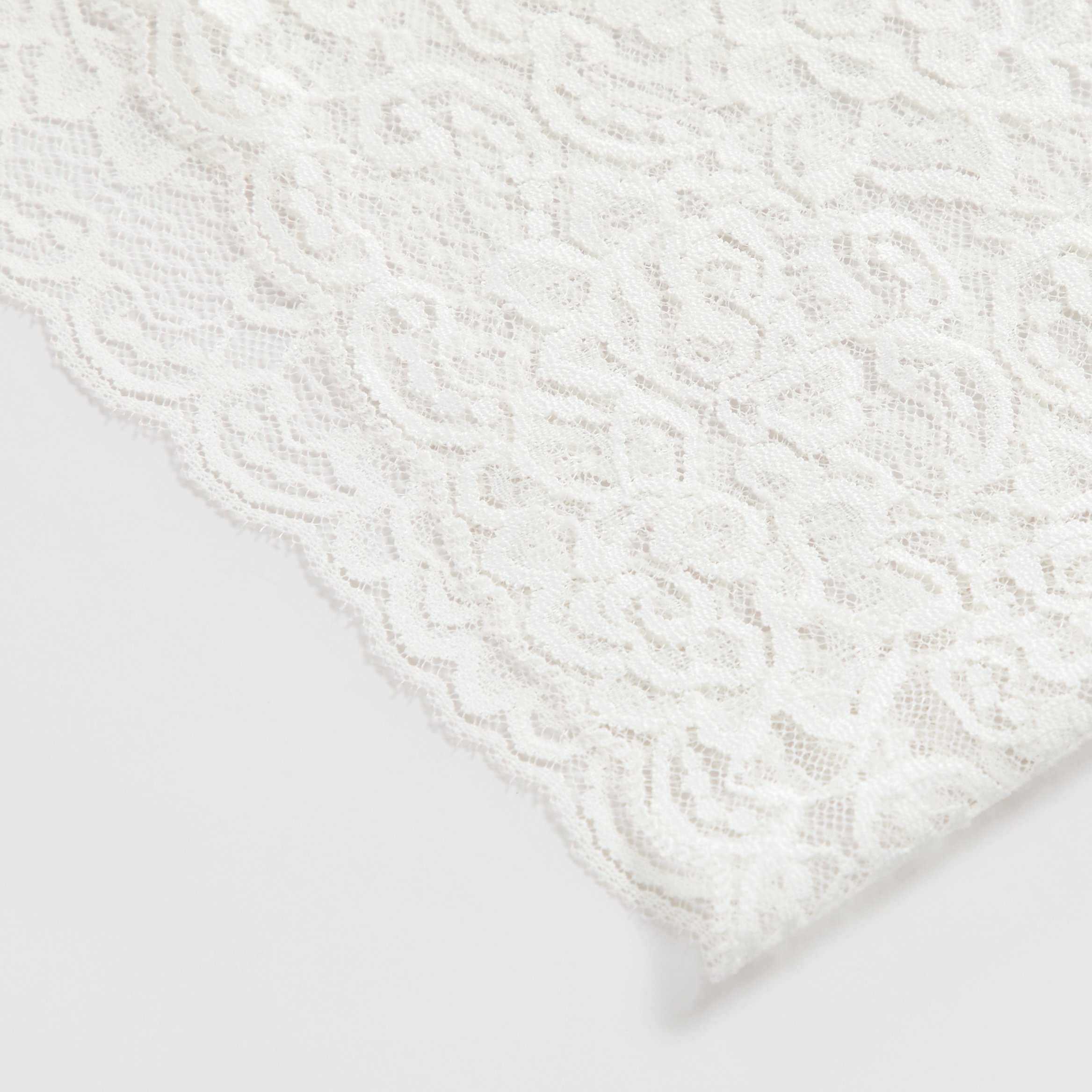 Wholesale Bridal lace Supplier French Lace Narrow Stretch 7CM White Mesh Elastic Lace Trim